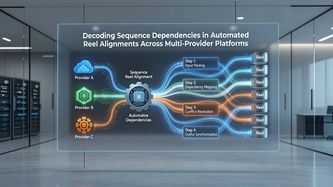 Technical diagram showing cross-provider reel sequence dependencies and alignment buffers