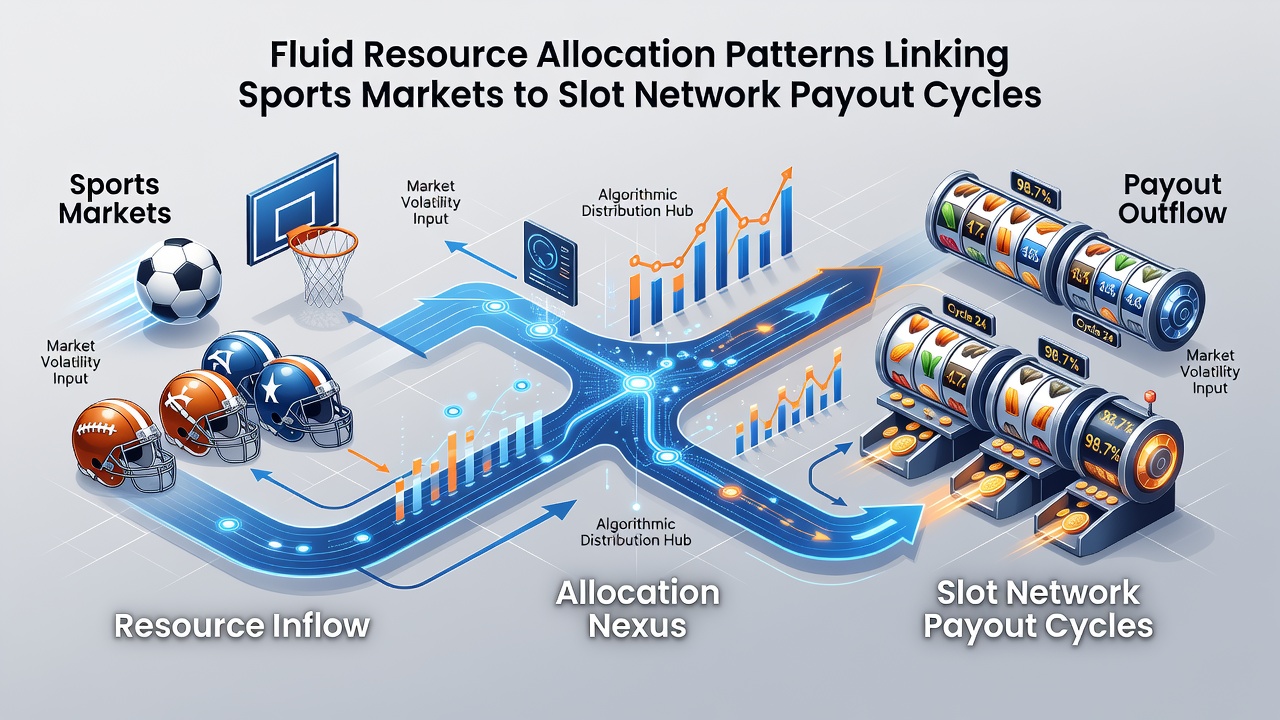 Detailed diagram illustrating seasonal correlations between sports market activity and slot network payout cycles
