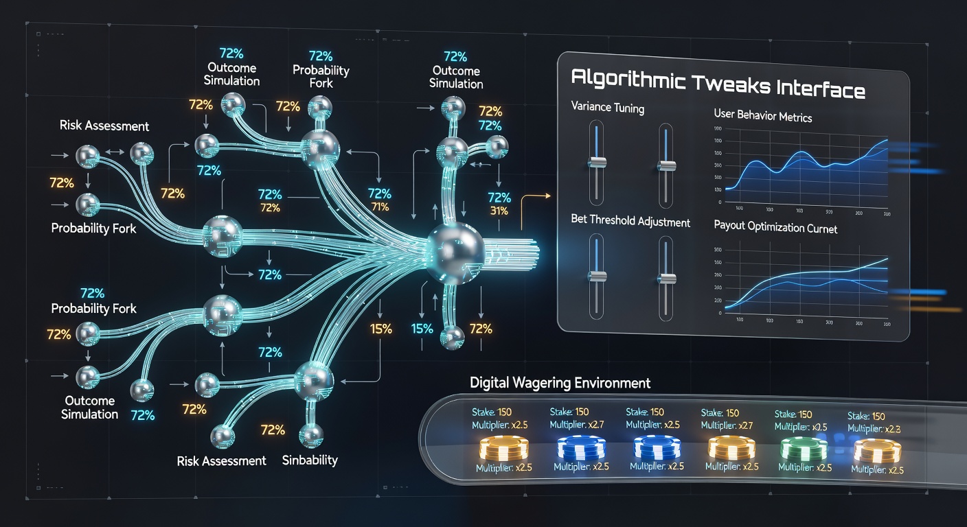 Diagram showing integration points between algorithmic parameters and decision tree branches in online betting software