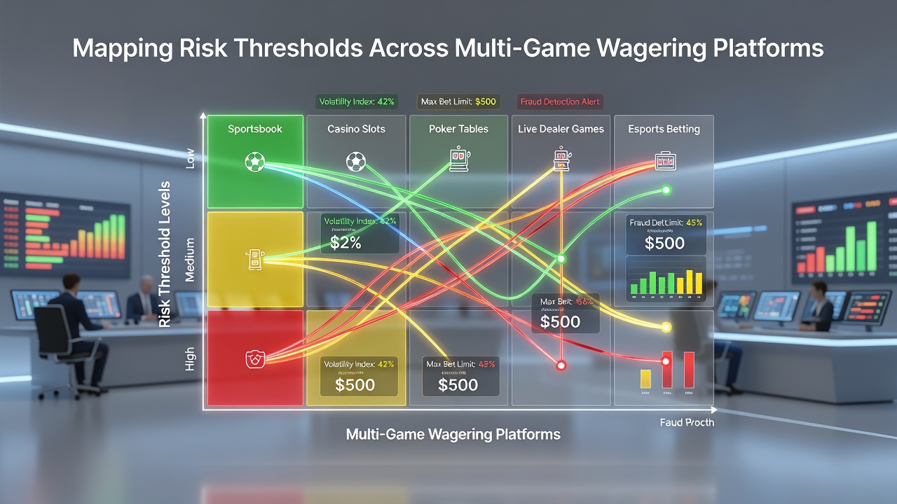 Detailed chart illustrating risk threshold adjustments between different game categories with overlaid player activity timelines