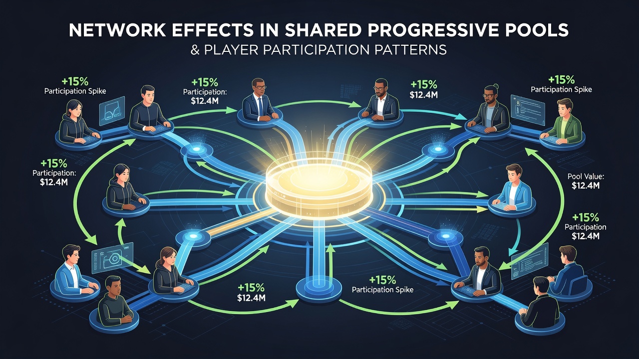 Graph depicting player participation trends correlated with progressive jackpot growth over time