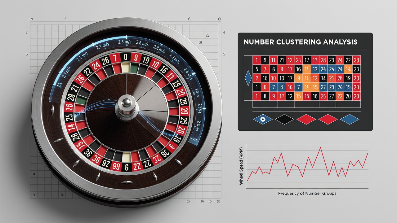 Graph illustrating number clustering distribution linked to wheel speed changes in evening cycles